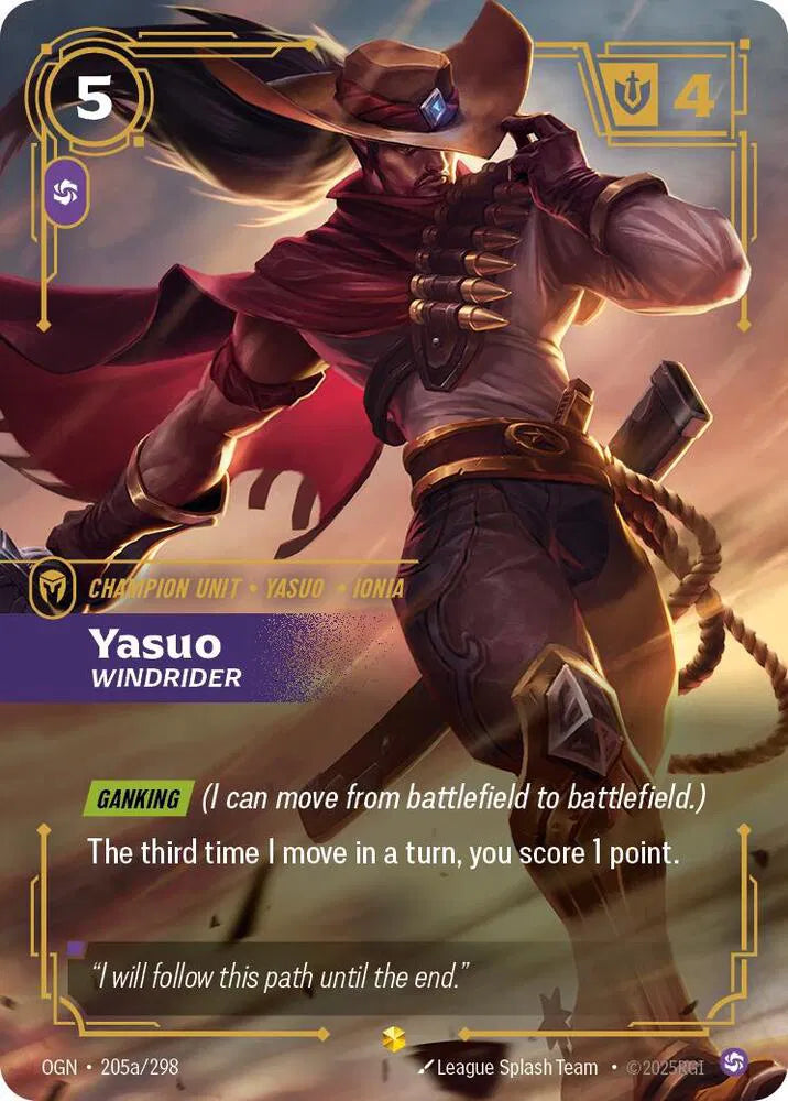 Yasuo - Windrider (Alternate Art) 205a/298